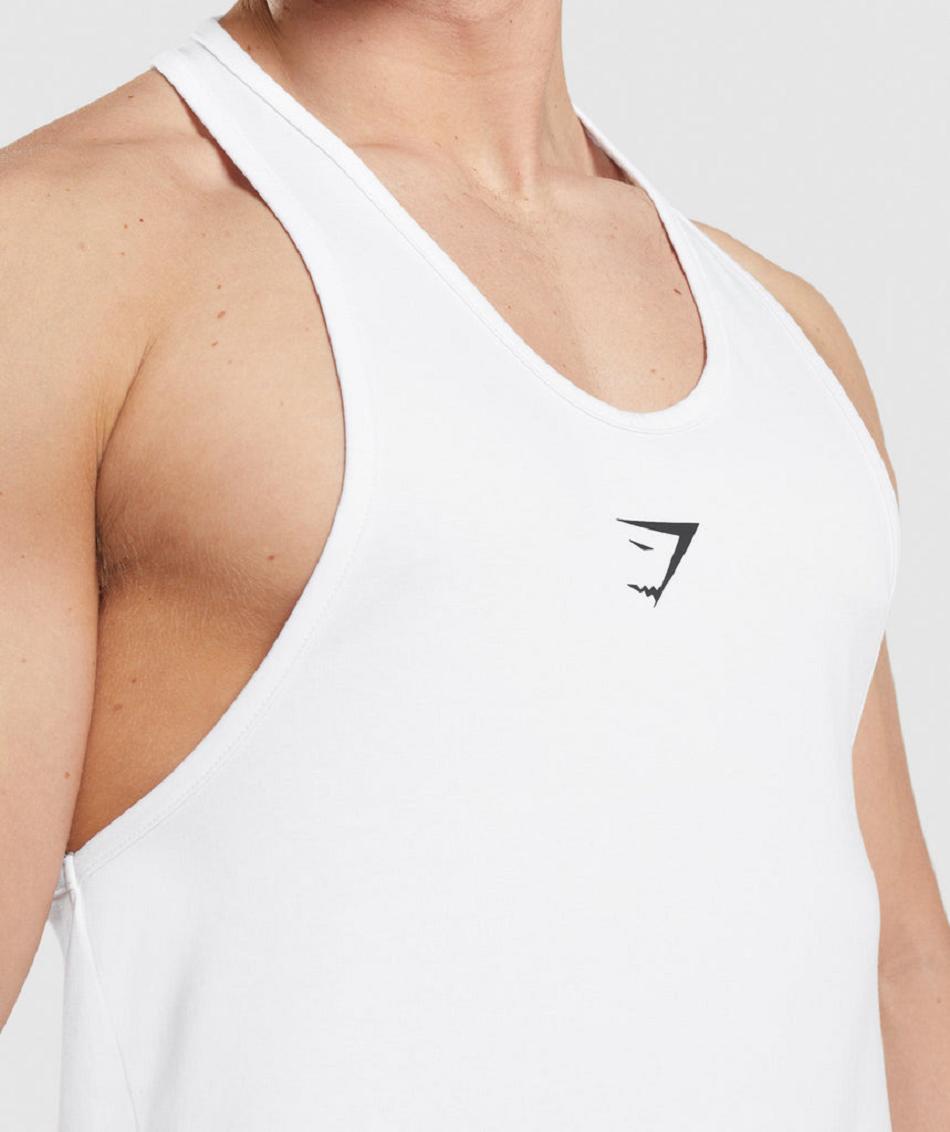 Stringers Męskie Gymshark Critical Białe | PL 3749LIS